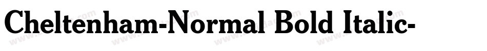 Cheltenham-Normal Bold Italic字体转换